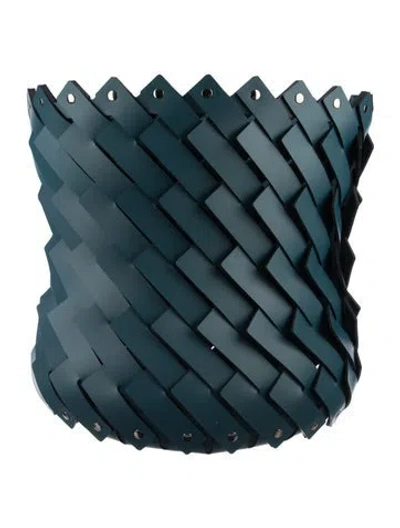 Pre-owned Nicole Sassaman Leather Basket In Blue