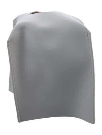 Pre-owned Nicole Sassaman Leather Tissue Box Cover In White