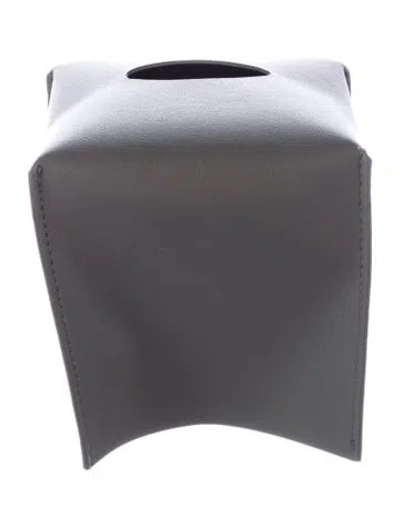 Pre-owned Nicole Sassaman Square Tissue Box Cover In Gray