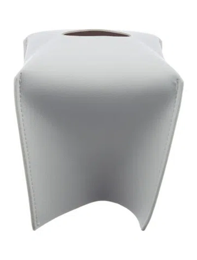 Pre-owned Nicole Sassaman Tissue Box Cover In White