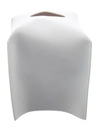 Pre-owned Nicole Sassaman Tissue Box Cover In White