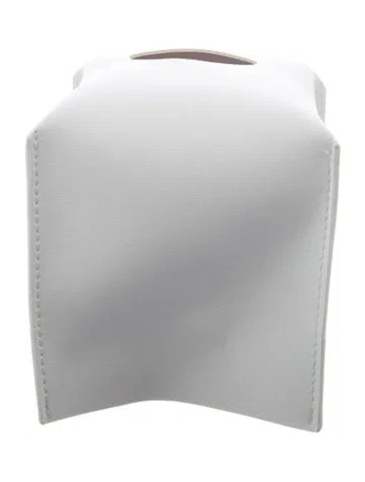 Pre-owned Nicole Sassaman Tissue Box Cover In White