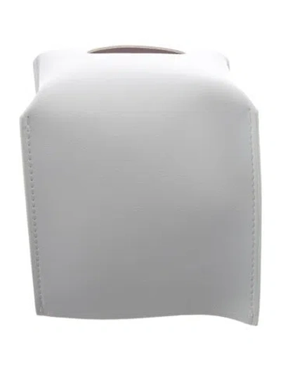 Pre-owned Nicole Sassaman Tissue Box Cover In White