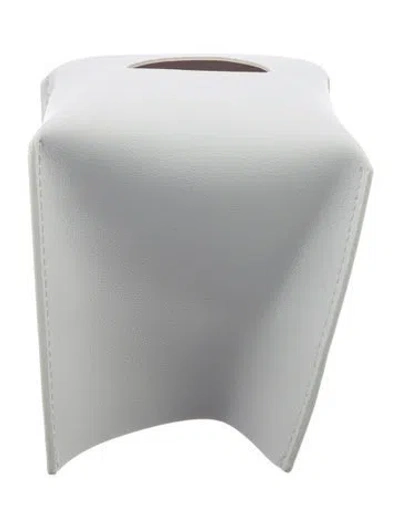 Pre-owned Nicole Sassaman Tissue Box Cover In White