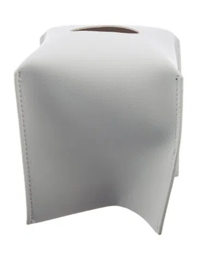 Pre-owned Nicole Sassaman Tissue Box Cover In White