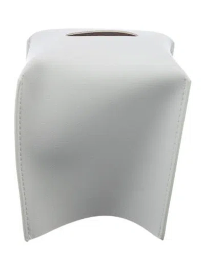 Pre-owned Nicole Sassaman Tissue Box Cover In White