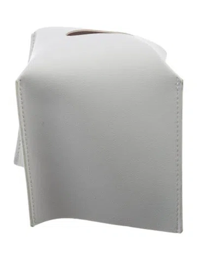 Pre-owned Nicole Sassaman Tissue Box Cover In White