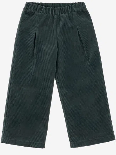 Nicoletta Fanna Kids' Corduroy Trousers In Green