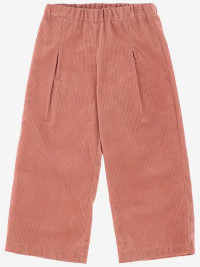 Nicoletta Fanna Kids' Corduroy Trousers In Pink