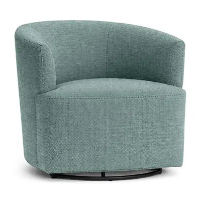 Nicoletti Corona Fabric Swivel Chair In Alce  - Aquamarine