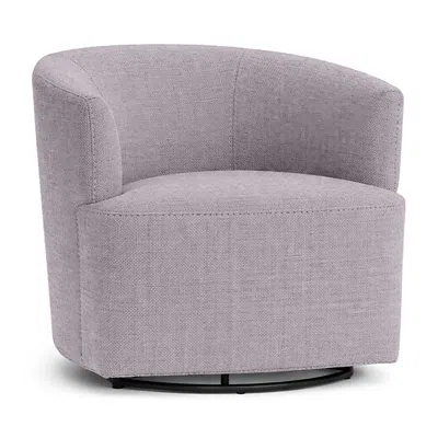 Nicoletti Corona Fabric Swivel Chair In Alce  - Light Grey