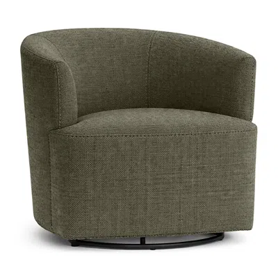 Nicoletti Corona Fabric Swivel Chair In Alce  - Taupe
