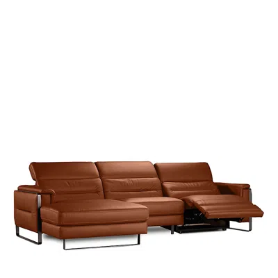 Nicoletti Lucano 3 Piece Power Reclining Leather Sectional