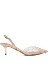 Nicoli 65mm Tory Crystal-embellished Slingback Mules In Neutral