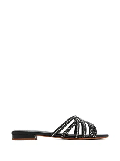 Nicoli Ensley Embellished Strappy Sandals In Black