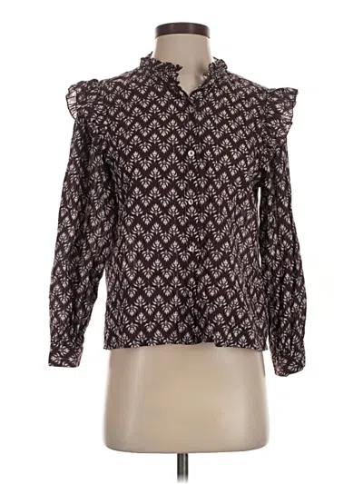 Pre-owned Nicoli Long Sleeve Blouse In Burgundy