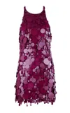 Nidra Devi Sequin Mini Tank Dress In Burgundy