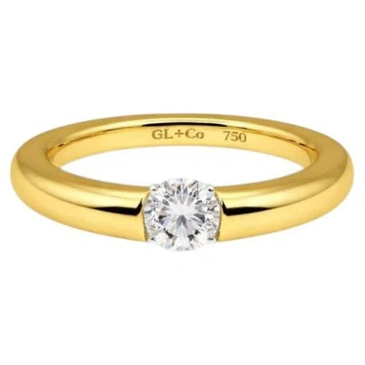 Pre-owned Niessing Gia Certified 0.76 Round Brilliant Cut Diamond Tapered Ring By  In Multi