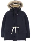 Nigel Cabourn Blue Solid Hood Jacket In Blue