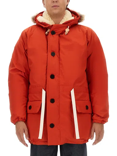 Nigel Cabourn "everest" Parka In Orange