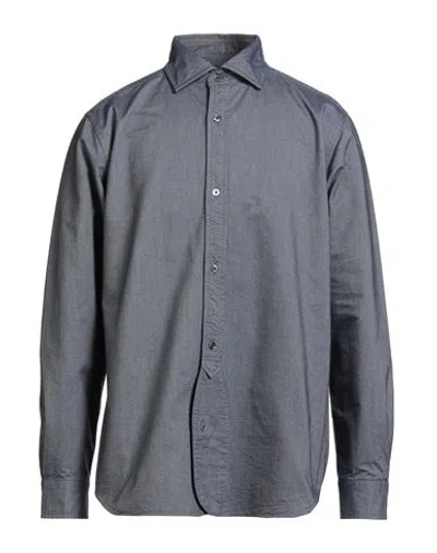 Nigel Cabourn Man Shirt Blue Size 44 Cotton