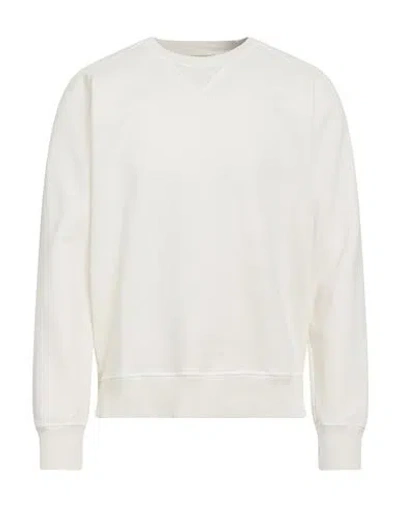 Nigel Cabourn Man Sweatshirt Ivory Size M Organic Cotton In White