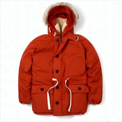 Nigel Cabourn Orange Padded Jacket In Red