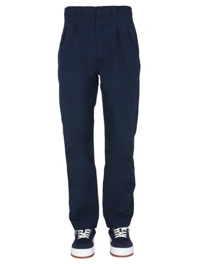 Nigel Cabourn Oversize Fit Trousers In Blue