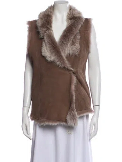 Pre-owned Nigel Preston & Knight Suede Vest In Brown