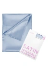 Night Satin Pillowcase In Light Blue
