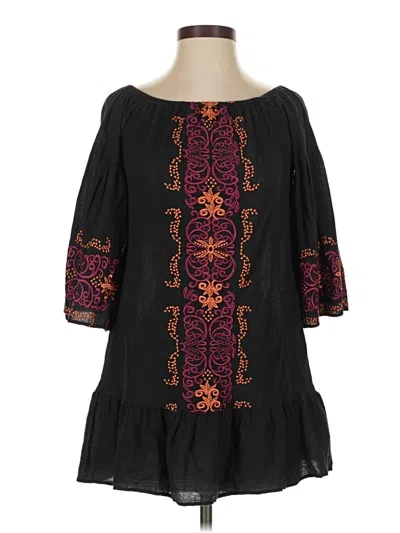 Pre-owned Nightcap 3/4 Sleeve Blouse In Black