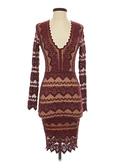 Pre-owned Nightcap Cocktail Dress In Burgundy