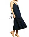 Nightcap Costa Coquette Dress In Navy In Blue