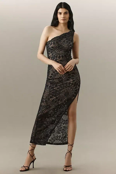 Nightcap Lotus Lace Dress In Black