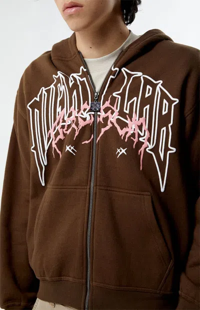 Nightlab Men's London Full Zip Hoodie In Brown