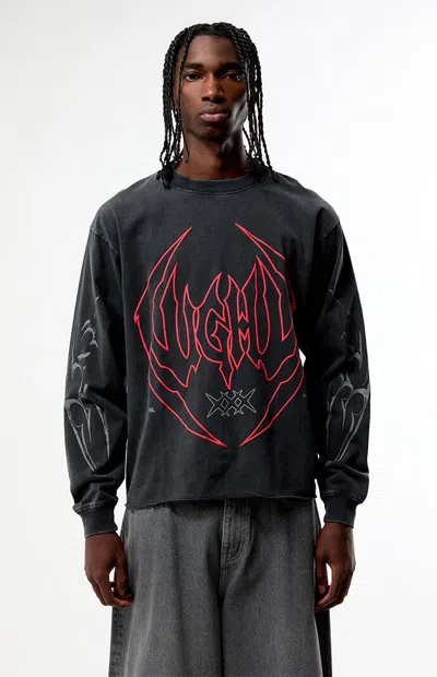 Nightlab Men's Made In The Night Cropped Long Sleeve T-shirt In Black