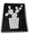 Nightswim Cactus Tapestry In Black
