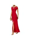 Nightway Womens Cut Out Cold Shoulder Evening Dress In Red