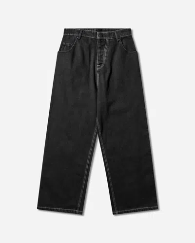 Nii Hai Women S Studs Baggy Jeans Grey Wash In Black
