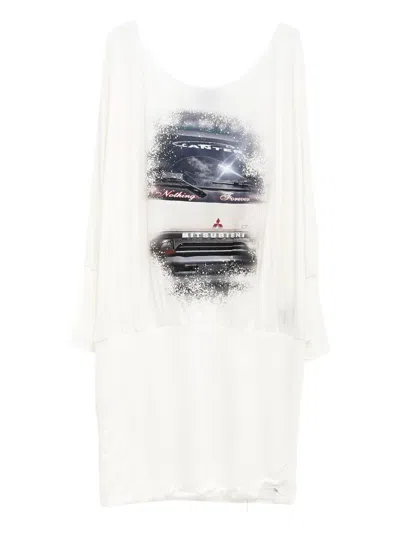 Niihai Bat-sleeve Print Minidress