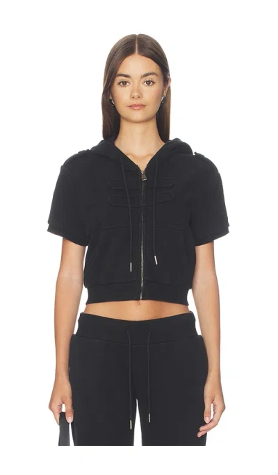 Niihai Cropped Hoodie In Black