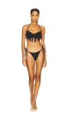 Niihai Fringe Bikini Set In Black