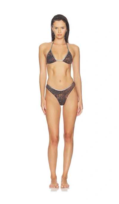 Niihai Metallic Bikini In Leopard