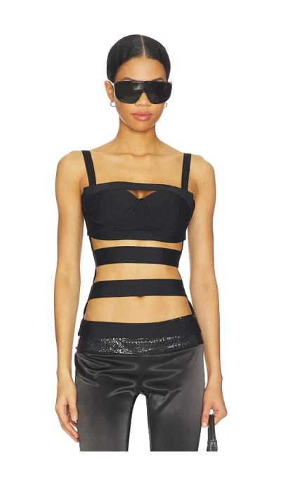 Niihai Sneak Bandage Top In Black