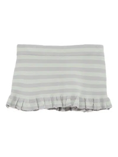 Niihai Striped Ruffle Skirt