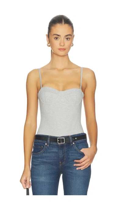 Niihai The Plunge Bodysuit In Gray