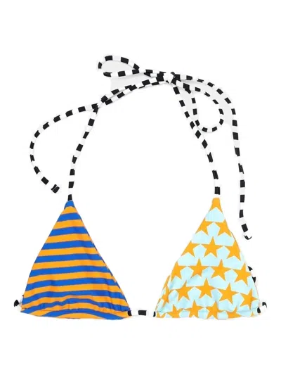 Niihai Triangle Star-print Bikini Top