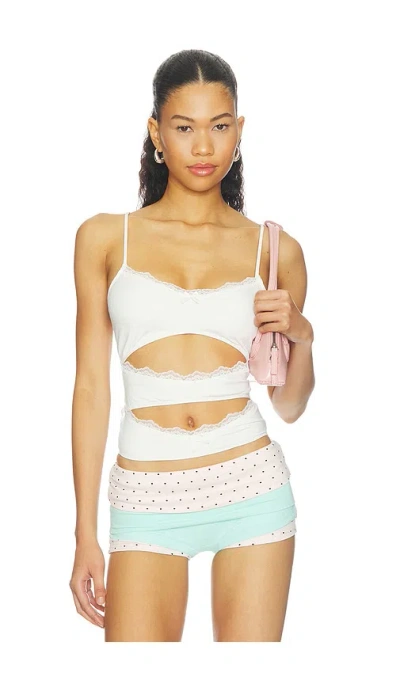 Niihai Triple Layered Bra Top In White