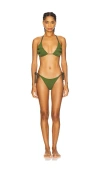 Niihai Uniform Button-detail Bikini In Green