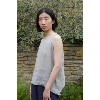 Niji Cut Out Detail Vest In Stone In Gray